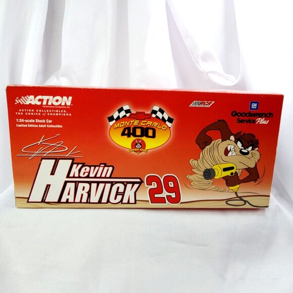 Kevin Harvick #29 2001 Monte Carlo 1:24 Die-Cast GM Goodwrench Looney Tunes TAZ - Picture 2 of 12